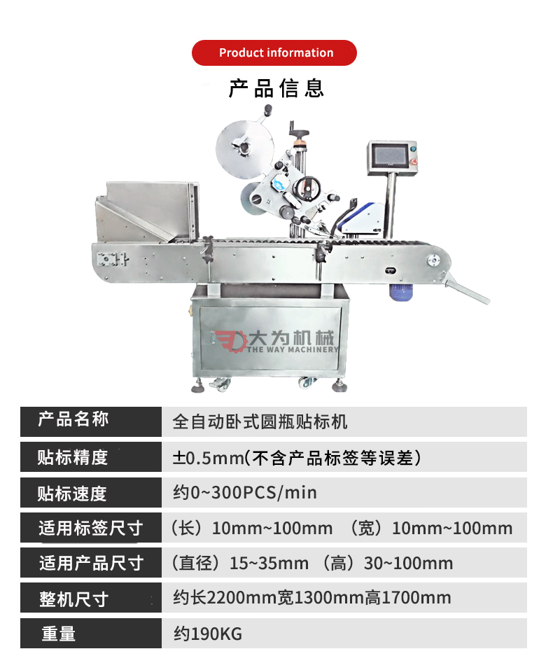 全自動臥式圓瓶貼標(biāo)機(jī)(圖3)