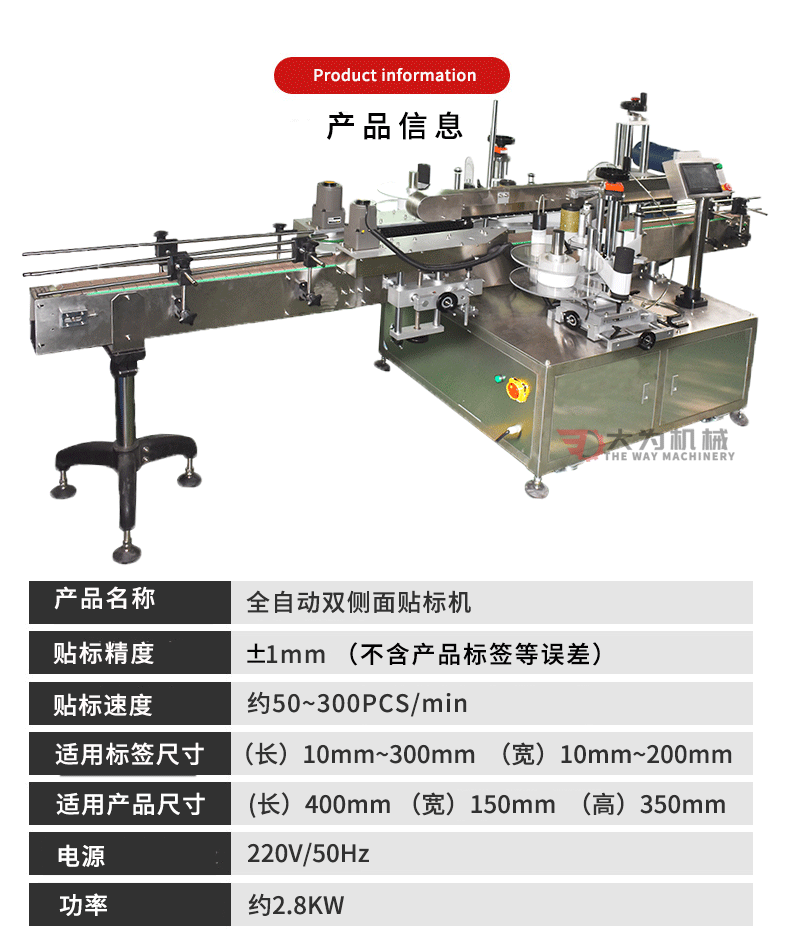 全自動(dòng)雙側(cè)面貼標(biāo)機(jī)(圖3)